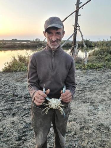 Nico and his crab. 