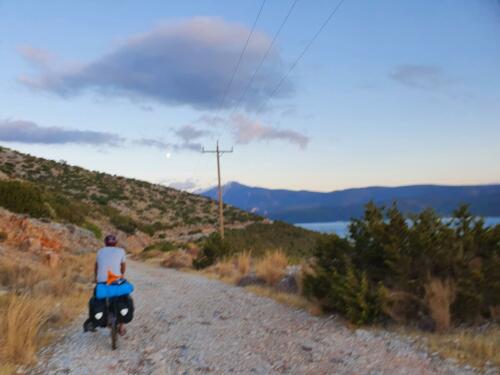 Evening ride around the island. 