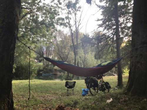 Camping next to the Krka