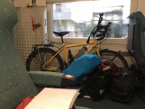 Bike in the train from Sarajevo