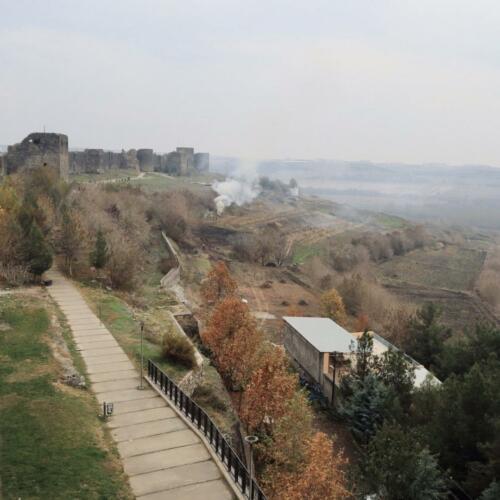 The huge wall around old Diyarbakir. 